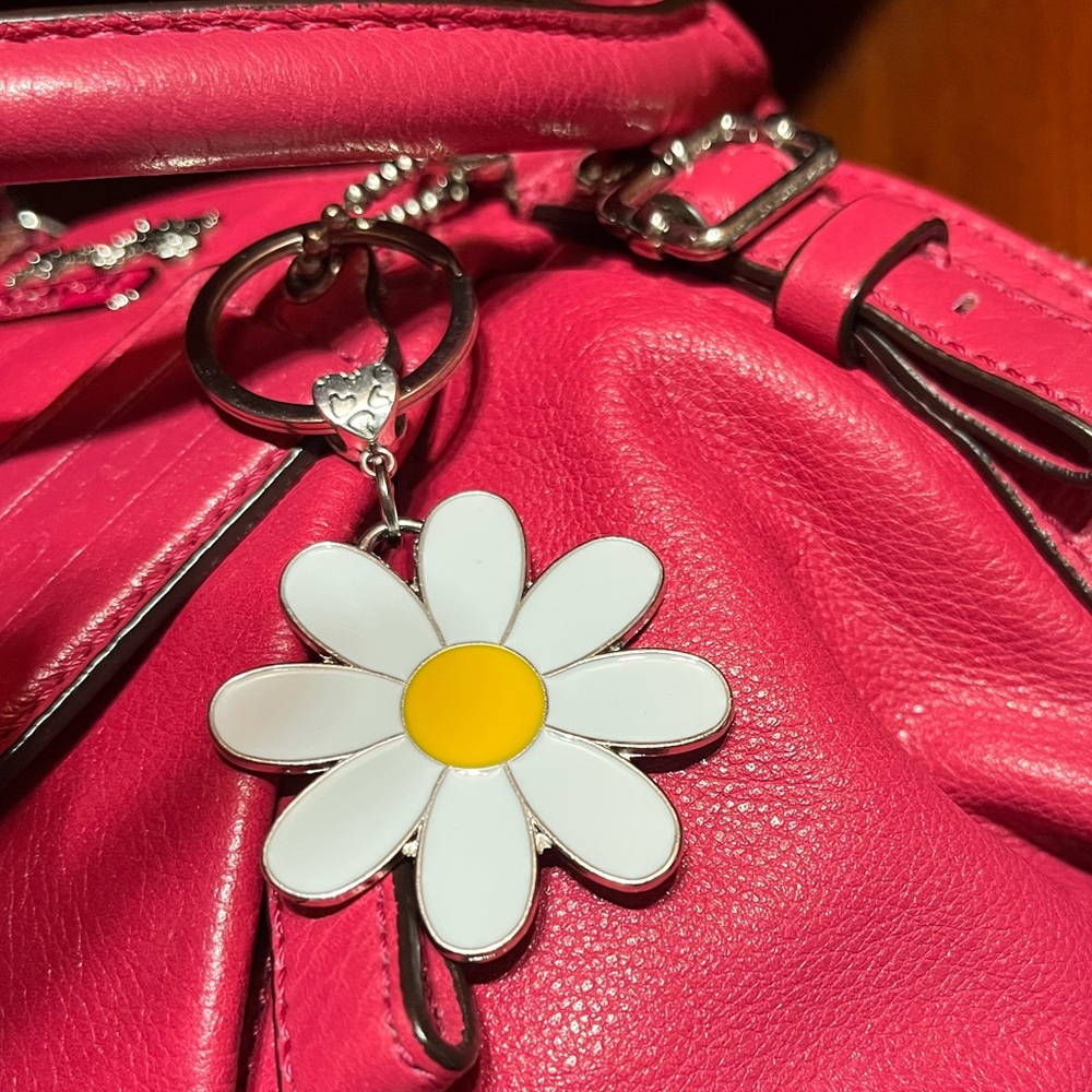 White Flower Keychain